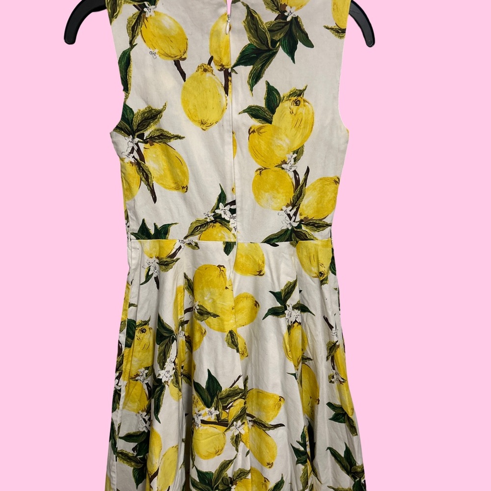 Grace Karin Lemon Print Midi Dress - White and Yellow - Picture 2 of 3